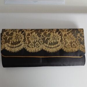Elegant Black and Gold Clutch